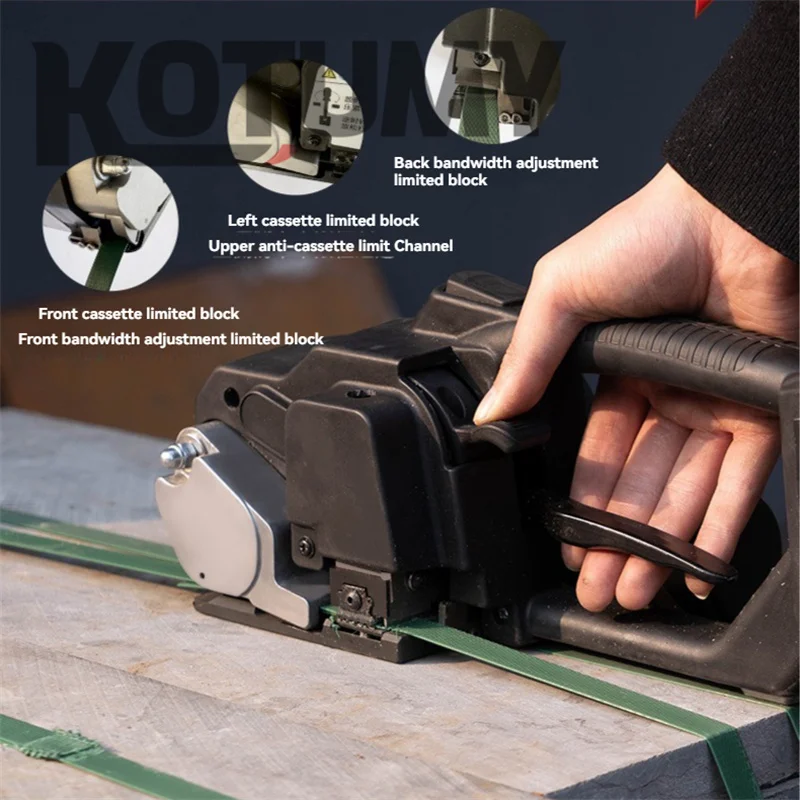 ポータブル電動ベーラー V3 電動ストラップマシン 7-19 ミリメートル PET/PP ホットメルトベーラー用ポータブル梱包ツール