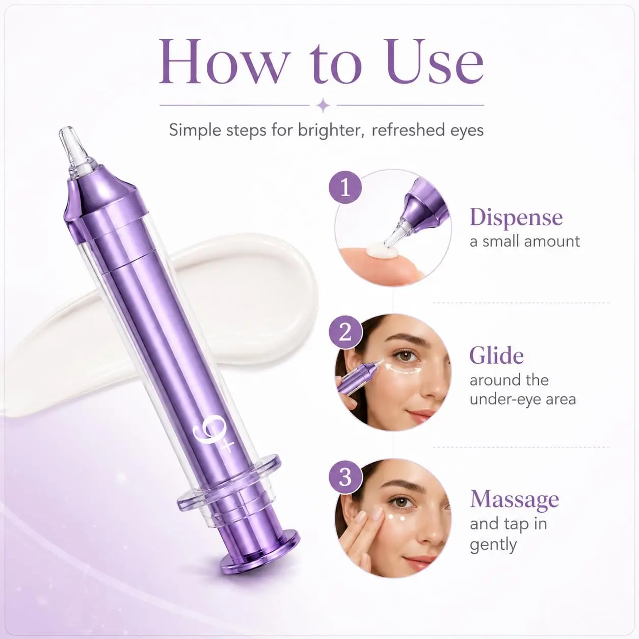 No.9 NAD+ Retinol Eye Cream, Depuffing & Firming Eye Serum for Dark Circles, Peptides & Niacinamide for Glow &Undereye Radiance,