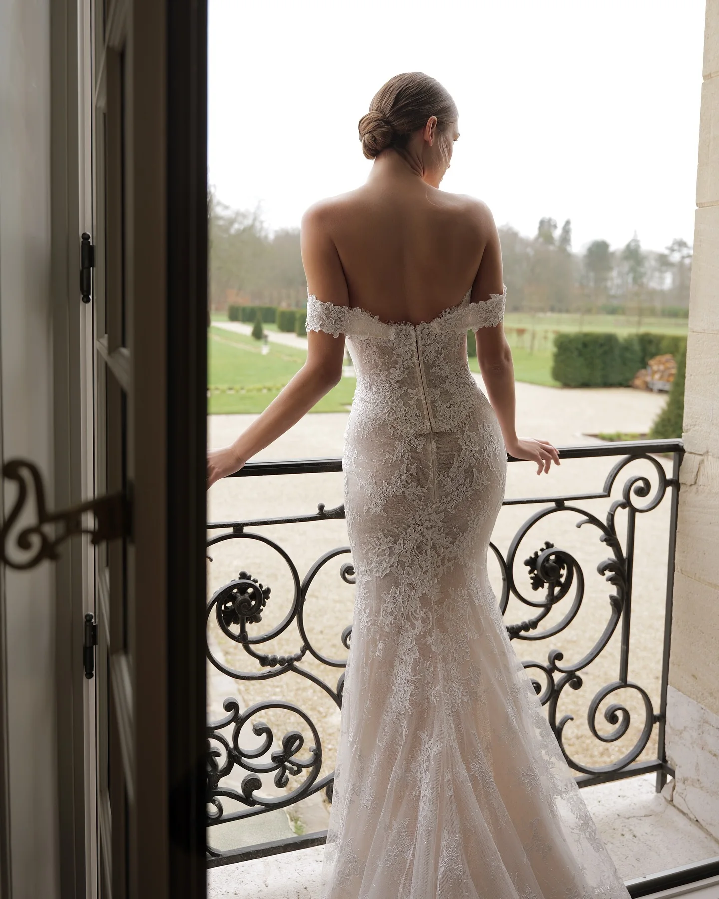 Lace Wedding Dress Mermaid Dresses Vestido De Novia Falda Desmontable Corset Vestidos Curvy Off Shoulder Alta Costura Elegantes
