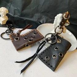 Woven Keychain New in Sewing Leather Holster Retro Style Cigarette Lighter Bag Pendant waist Accessories Storage Key Chain