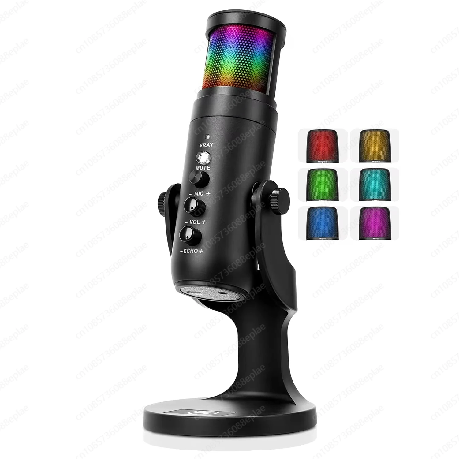 Streaming Microphone with Dynamic RGB Lighting | Professional USB Condenser Mic for Gaming, Podcast, YouTube on PC & Xbox