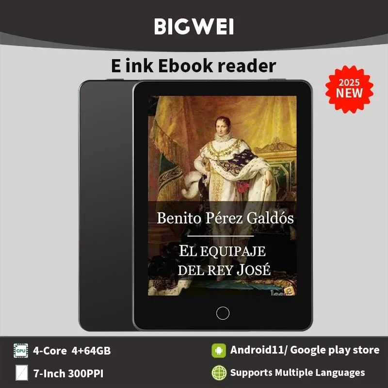 BIGWEI X7Pro 6 ''Eink شاشة قارئ الكتب الإلكترونية كتب Epaper الإلكترونية دفتر الحبر الإلكتروني عرض الكتاب الإلكتروني قارئ الكمبيوتر اللوحي دعم Kindle APP