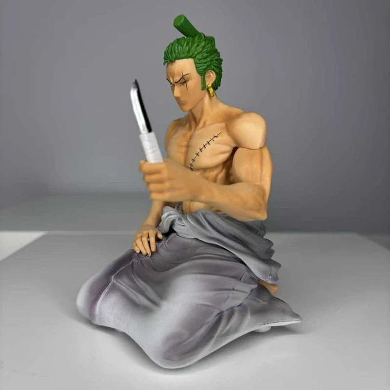 

13cm Anime Zoro One Piece Action Figures Kneeling Bathrobe Roronoa Zoro Figurine PVC Cecolltion Model Toys Holiday Gifts