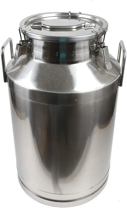 

15.85 Gallon Stainless Steel Milk Can Wine Pail with Sealed Lid, Airtight Storage Canister, Milk Transport Can, 60L