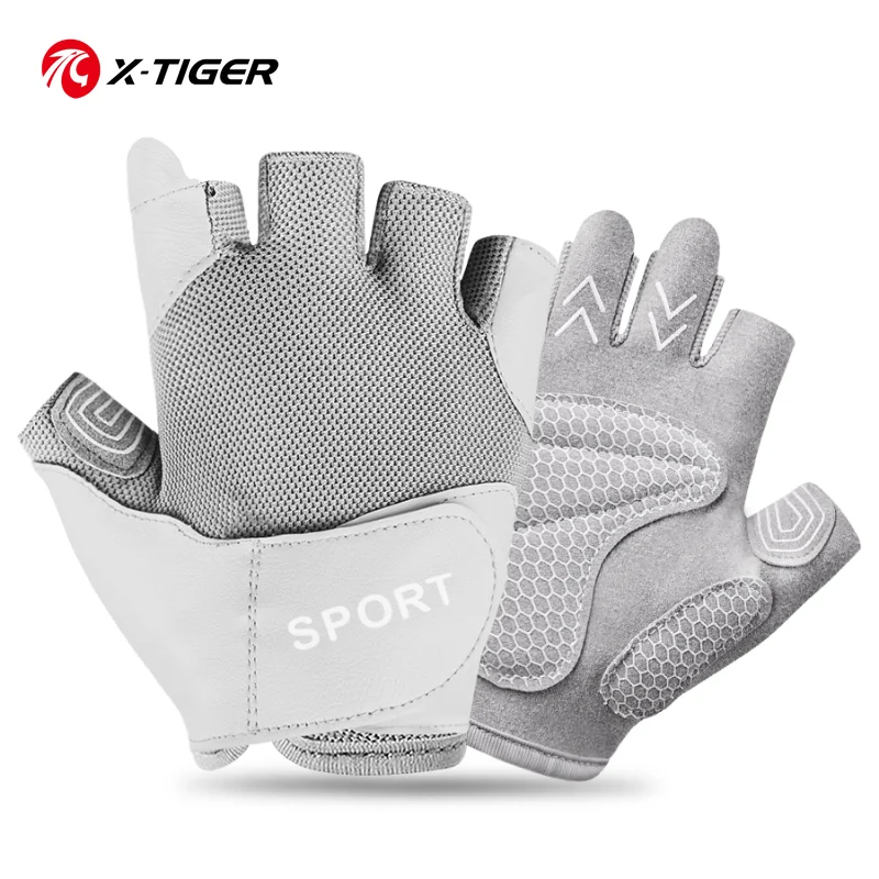 

X-TIGER Women's Fitness Gloves Bicycle Gloves Breathable Shock Absorbing Anti-slip Outdoor Summer Sports Fingerless Gloves 2024