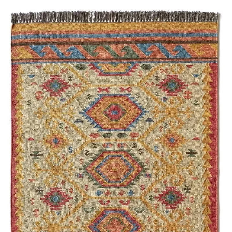 

Rug Kilim Wool Jute Runner Hand Woven Vintage Oriental Area Rugs Carpet