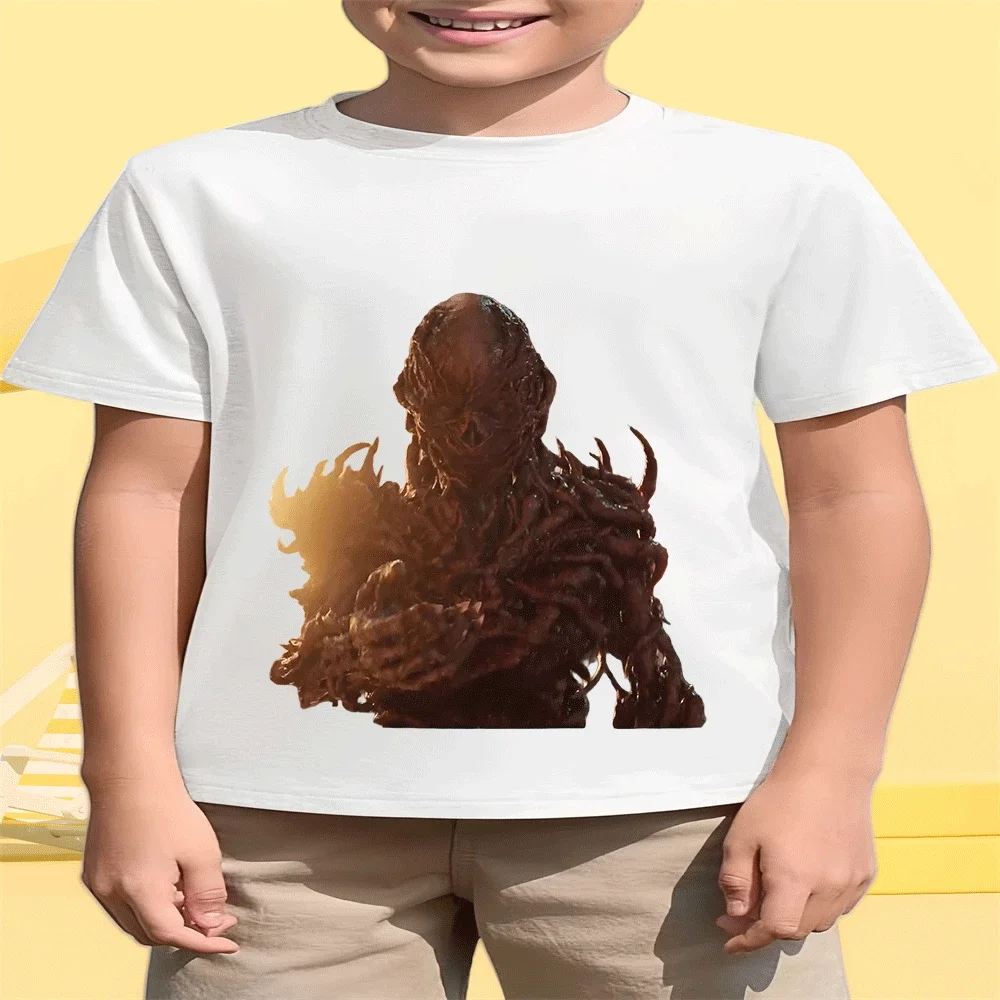 Camiseta de Algodón Puro para Niños con Diseño de Anime Stranger Things 2026, Ropa Deportiva Informal para Uso Diario, Gran Venta
