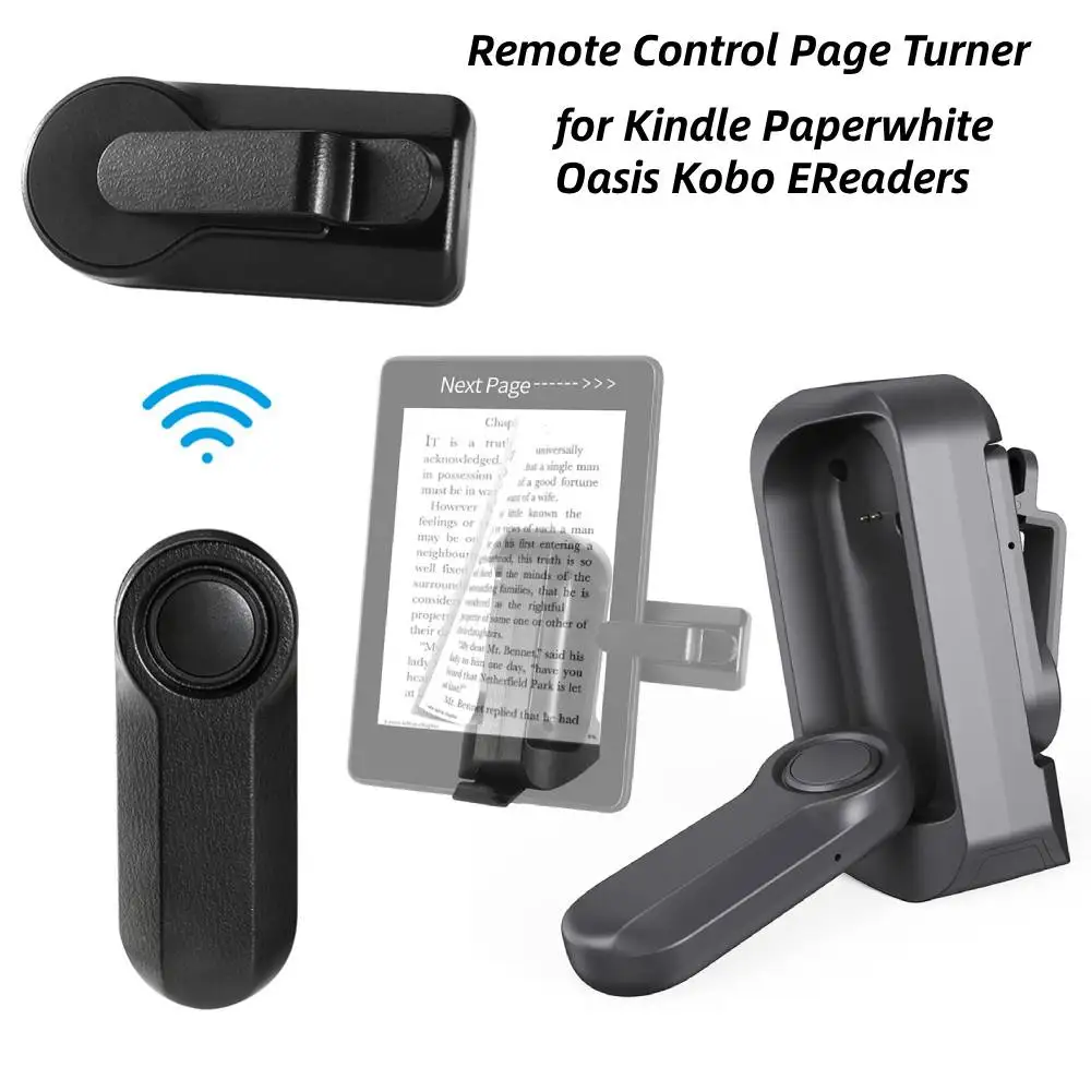 New RF Remote Control Page Turner Page Turner Clicker for Kindle Paperwhite Oasis Kobo EReaders for iPad Tablets Reading Novels