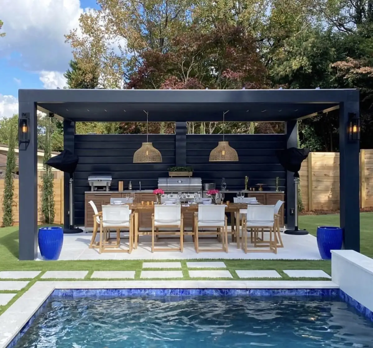 Outdoor Waterproof Pergola Aluminium Motorized Louvered Pergolas Canopy Exterior Gazebo Bioclimatic Pergolas Sun Shade Gazebo