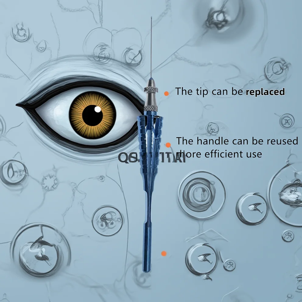 

Ophthalmic 23G/25G Capsulorhexis Retinal Scissors Serrated Gripping forceps Instruments Removable Head