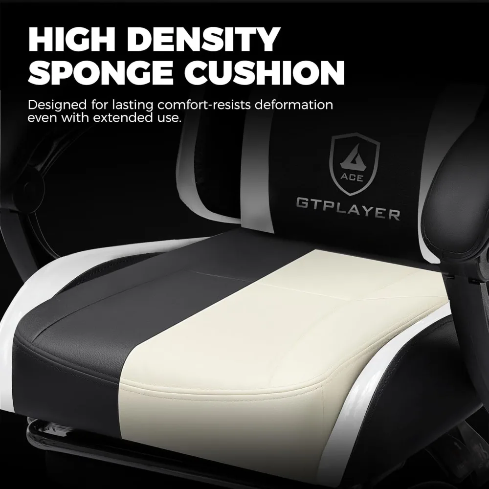 كرسي ألعاب مريح للبالغين مع مسند قدم قابل للتعديل و90-155 °   استلقاء لألعاب الكمبيوتر