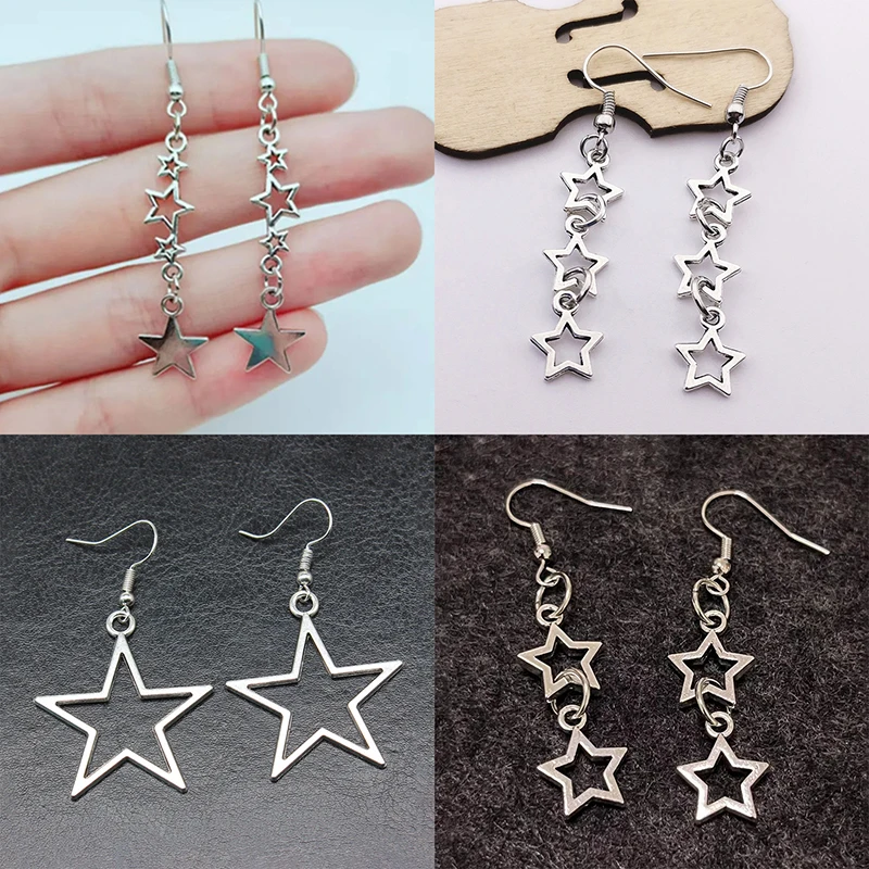 Y2k Star Earrings Star Goddess Necklace Stars Gifts Modern Stars Charm Earrings Drop Earrings