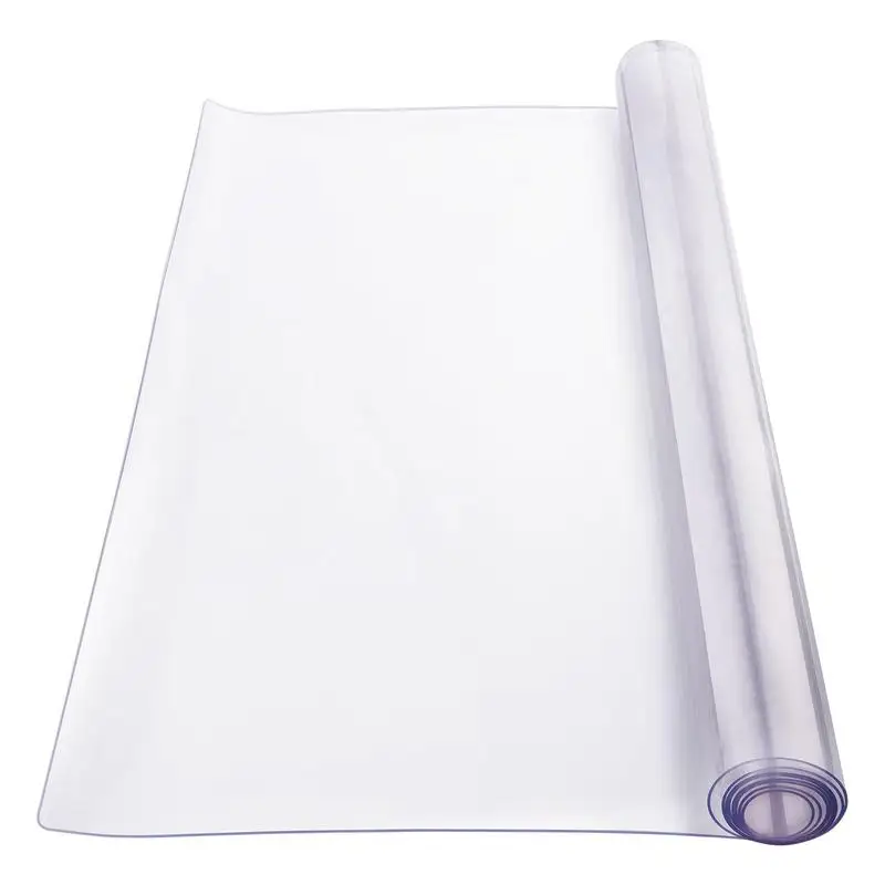 Nappe en plastique, 61 x 121,9 cm, épaisseur 2,0 mm, protection de table transparente, tapis de bureau rectangulaire en PVC, tapis de bureau facile à nettoyer, nappe, pour bureau, commode, table à manger, table de chevet