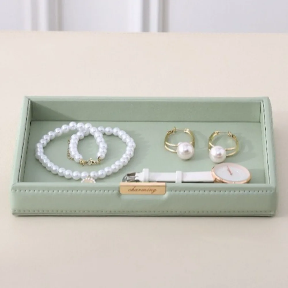 Прочный скандинавский настольный поднос для хранения, квадратная элегантная корзина для хранения косметики, кожаный многофункциональный поднос для гостиной