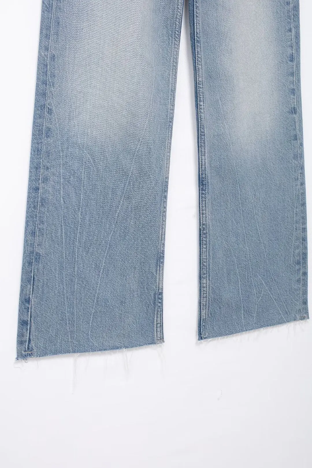 Jeans a gamba larga in tessuto Denim jolly Casual di nuova moda 2024 da donna pantaloni Jeans da donna con cerniera a vita alta retrò Mujer