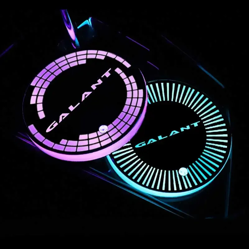 

Креативная Автомобильная Люминесцентная подставка под водой с USB-зарядкой, Автомобильная крышка, коврик с канавкой, подставка под водой, красочная светодиодная фотография для Mitsubishi Galant