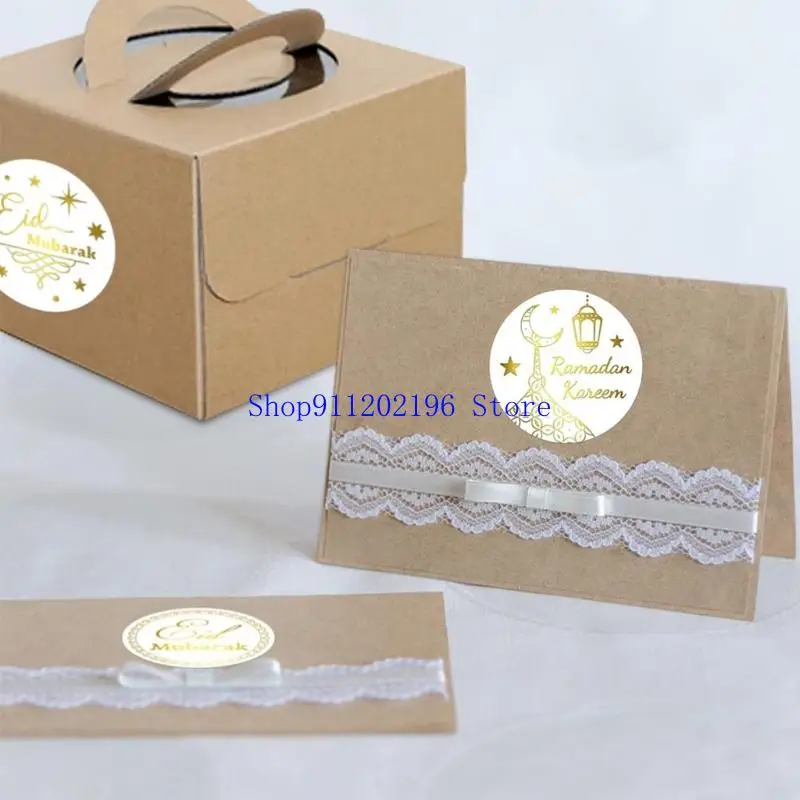 

P82A 500 листов Фестиваль Ид Мубарак Подарочная упаковка Декоры Этикетка Стикеры для скрапбукинга