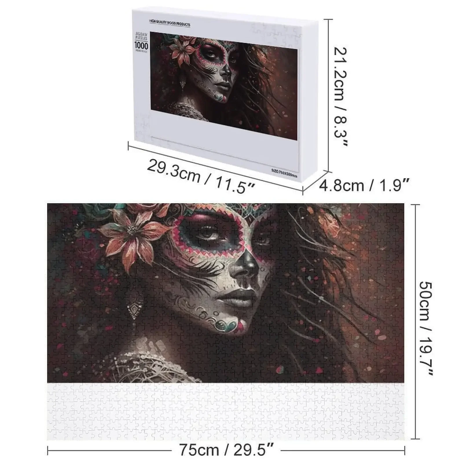 La Catrina skala Puzzle Jigsaw motor kustom Jigsaw Anime Puzzle