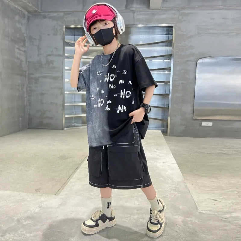 2026 New Boys' Short Sleeve T-Shirt Summer Kids' Clothing Tween Boys Original Design Trendy T-Shirt Casual Wear