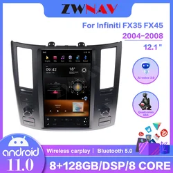 8+128GB Screen For Infiniti FX FX25 FX35 FX45 2003-2008 Android Car Radio Multimedia DVD Player Stereo Carplay Navig