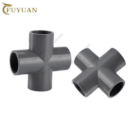 Imagen 2 del producto Accesorios de tubería de suministro de agua de PVC, 20-110mm, conector cruzado de tubería de articulación, adaptador de junta de tubería de agua de riego, suministro de agua de cuatro vías