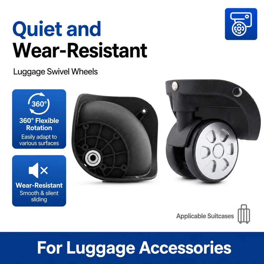 Universal Luggage Wheels For Hongri  A77 Luggage Wheels Compatible with Hongri 360° Silent Swivel Caster Bracket Suitcase Replac