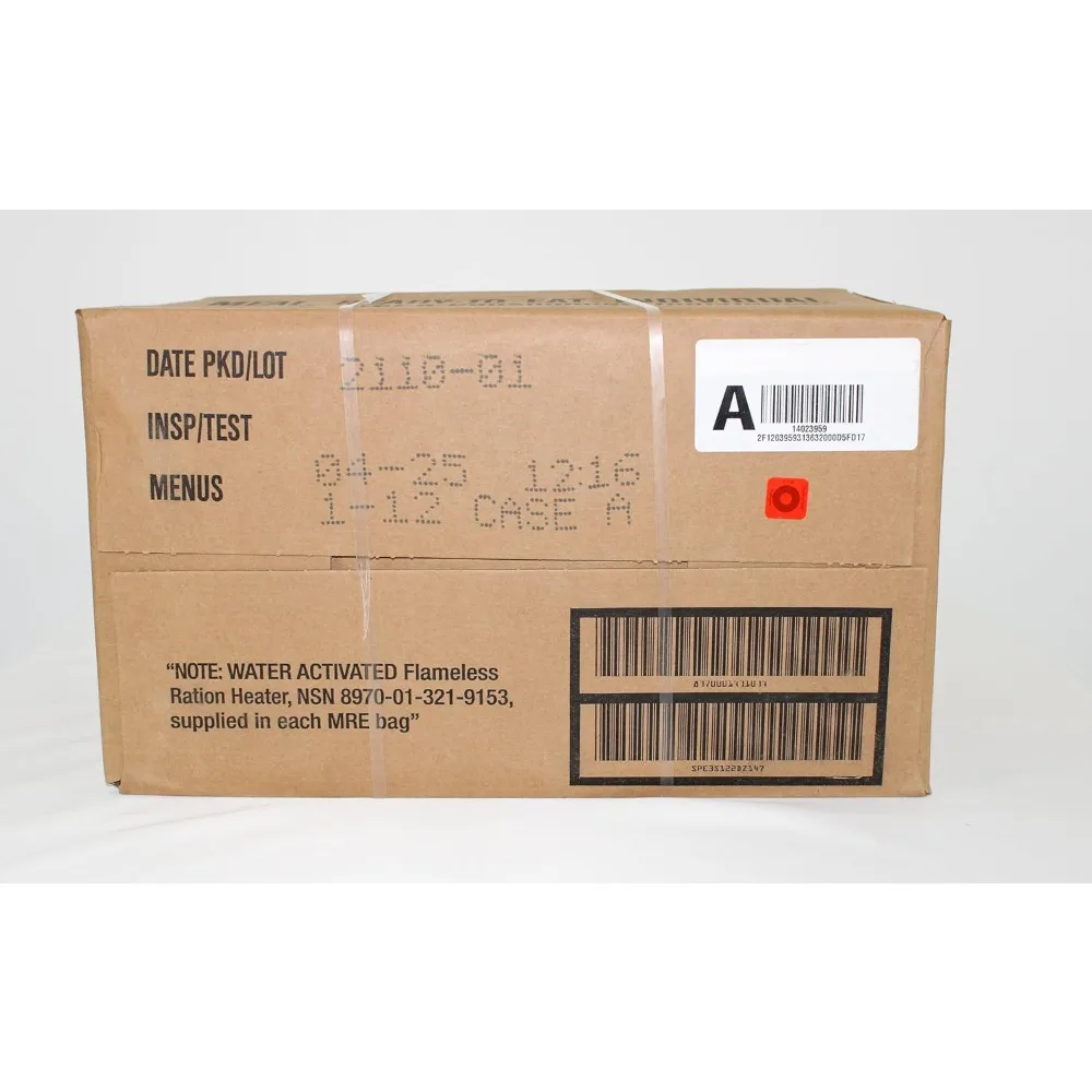 

MRE Meals Ready to Eat Emergency Food Rations Long Term Storage Survival Food 12 Pack