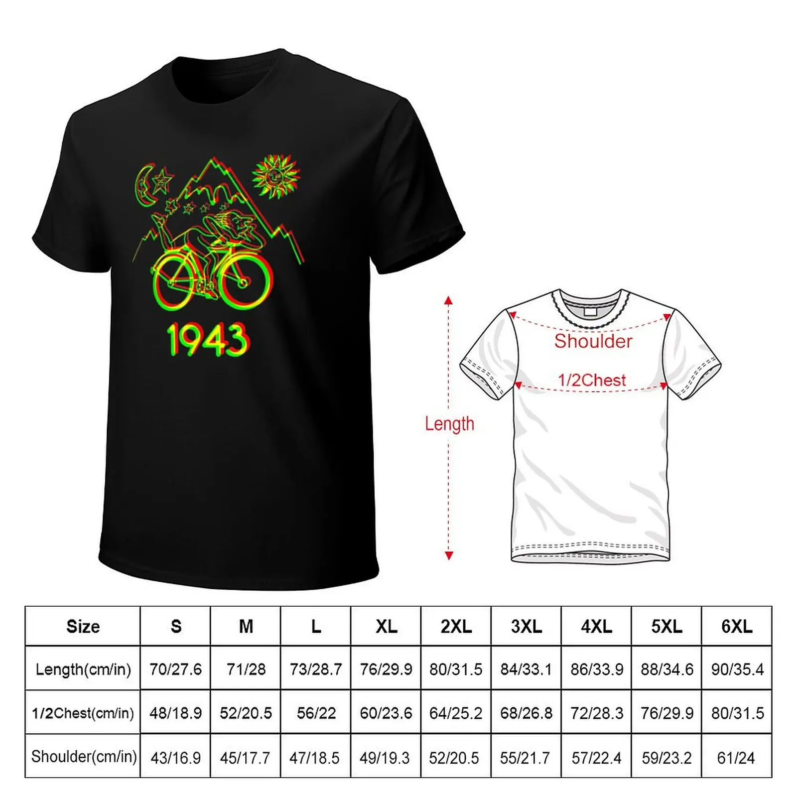 Bicycle Day 1943 LSD Acid Hofmann Trip T-Shirt summer top designer shirts sports fans vintage graphic tee designer t shirt men