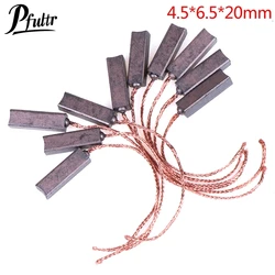 10Pcs/Set 4.5* 6.5 *20mm Motor Carbon Brushes Regulator Carbon Brush Carbon & copper