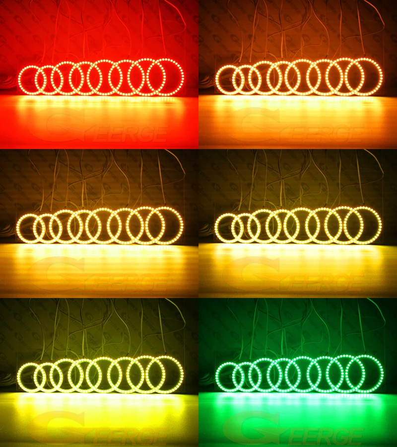 Dla Alfa Romeo 159 Brera Spider BT App RF Remote Control Multi-Color Ultra Bright 8 Pcs RGB LED Angel Eyes Kit Halo Rings — zdjęcie 4
