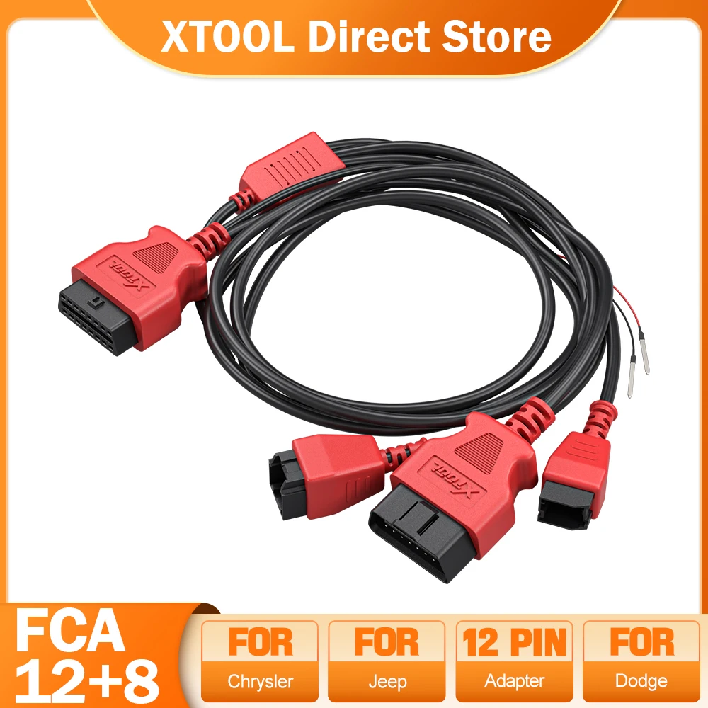 

XTOOL FCA 12+8 Connector Universal Cable Adapter For Chrysler Connect With X100Pad3 A80pro A80promaster EZ400pro D7 D8 D9 D9Pro