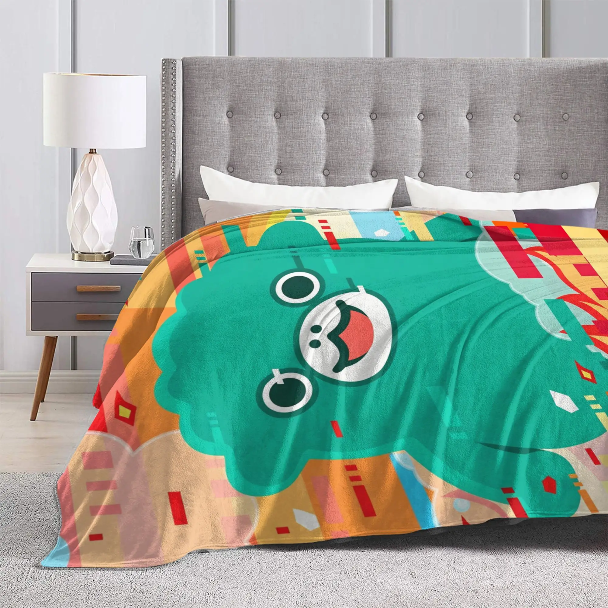 Chibi Monster Raids Again Blankets Fleece Cartoon Soft Throw Blanket for Home Couch Bed Rug