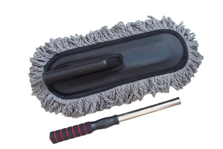 Car brush removable car wash brush telescopic flat wax brush wax drag cleaning brush car duster dust brush