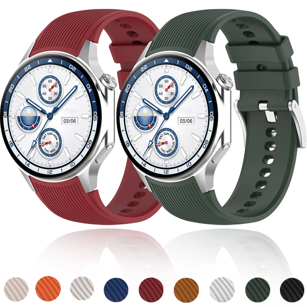 

No Gaps Silicone Watchband for OnePlus Watch 3 2 2R Strap Replaceable Bracelet Accessories Correa for Oppo Watch X X2 Wristband
