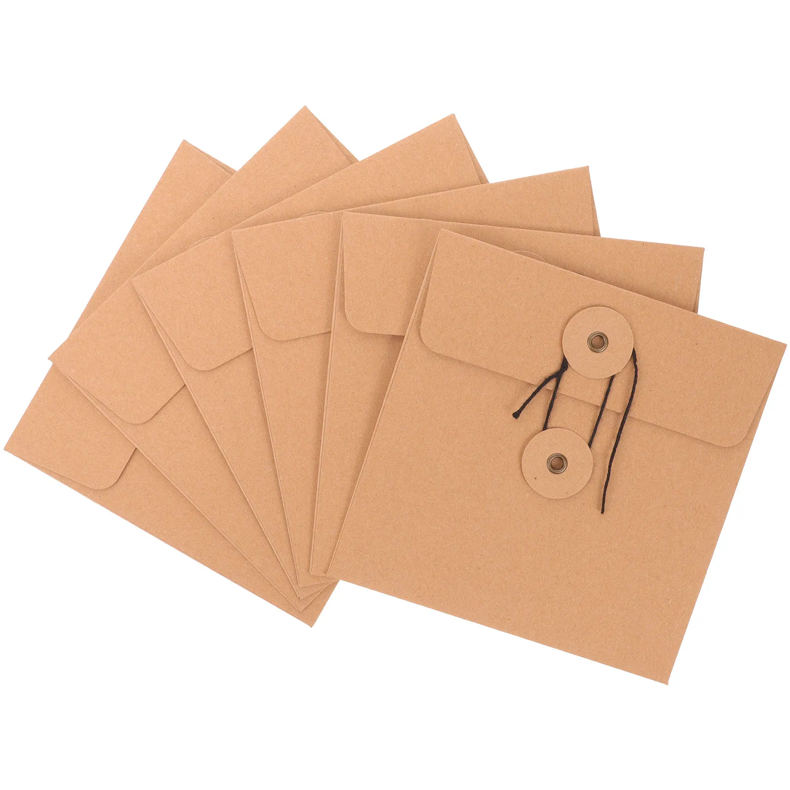 

10 шт. коричневых бумажных пакетов для CD/DVD, конверты из крафт-бумаги для хранения и отправки, быстрая транспортировка, легко открывать и закрывать, прочные