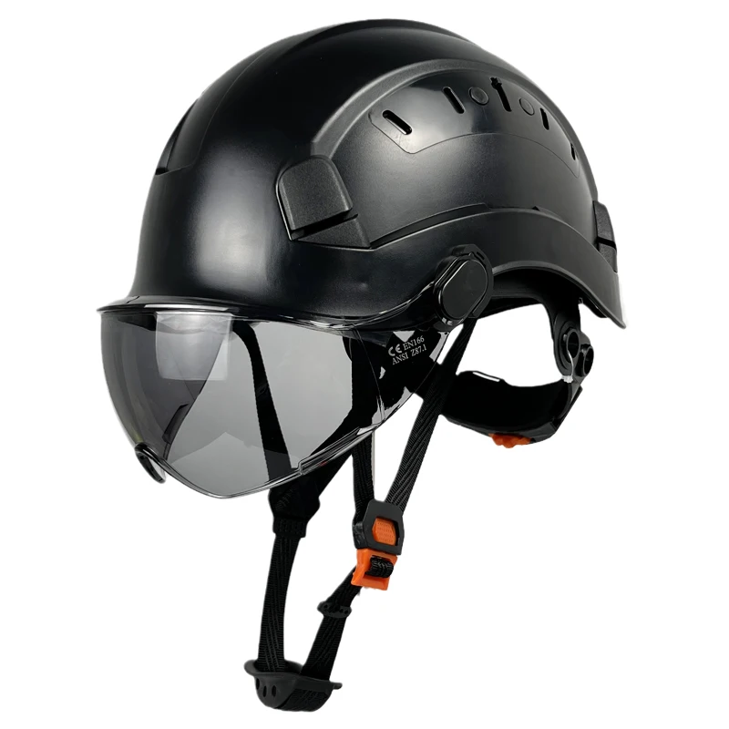 

CE Construction Safety Helmet With Goggles For Engineer Industry ABS Hard Hats Visor Safety Cap ANSI Industrial Work