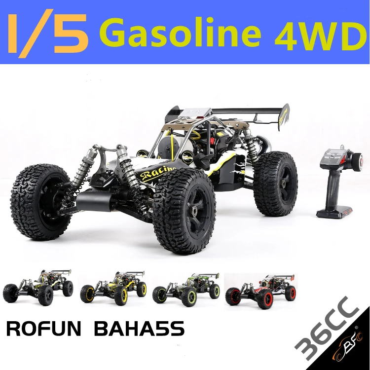 ROFUN 1/5 RC 4WD BAJA with powerfull 36CC 2T gas engin with Walbro Carburetor NGK Spark Plug