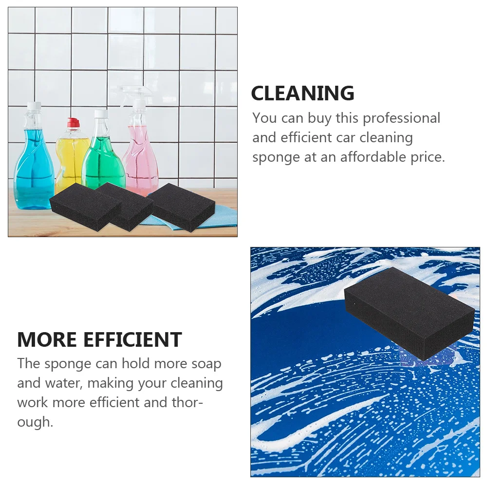 

4Pcs Car Wash Sponge Absorbent Durable Car Cleaning Block Professional Auto Wash Tool Efficient No Lint Dust Remover