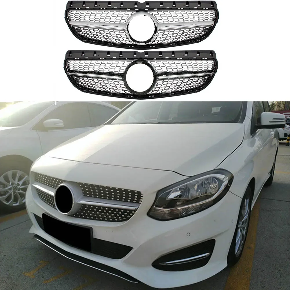 

Front Racing Grille Facelift Bumper Center Grill For Mercedes-Benz B-Class W246 B160 B180 B220 B200 B250 2015-2019 Diamond