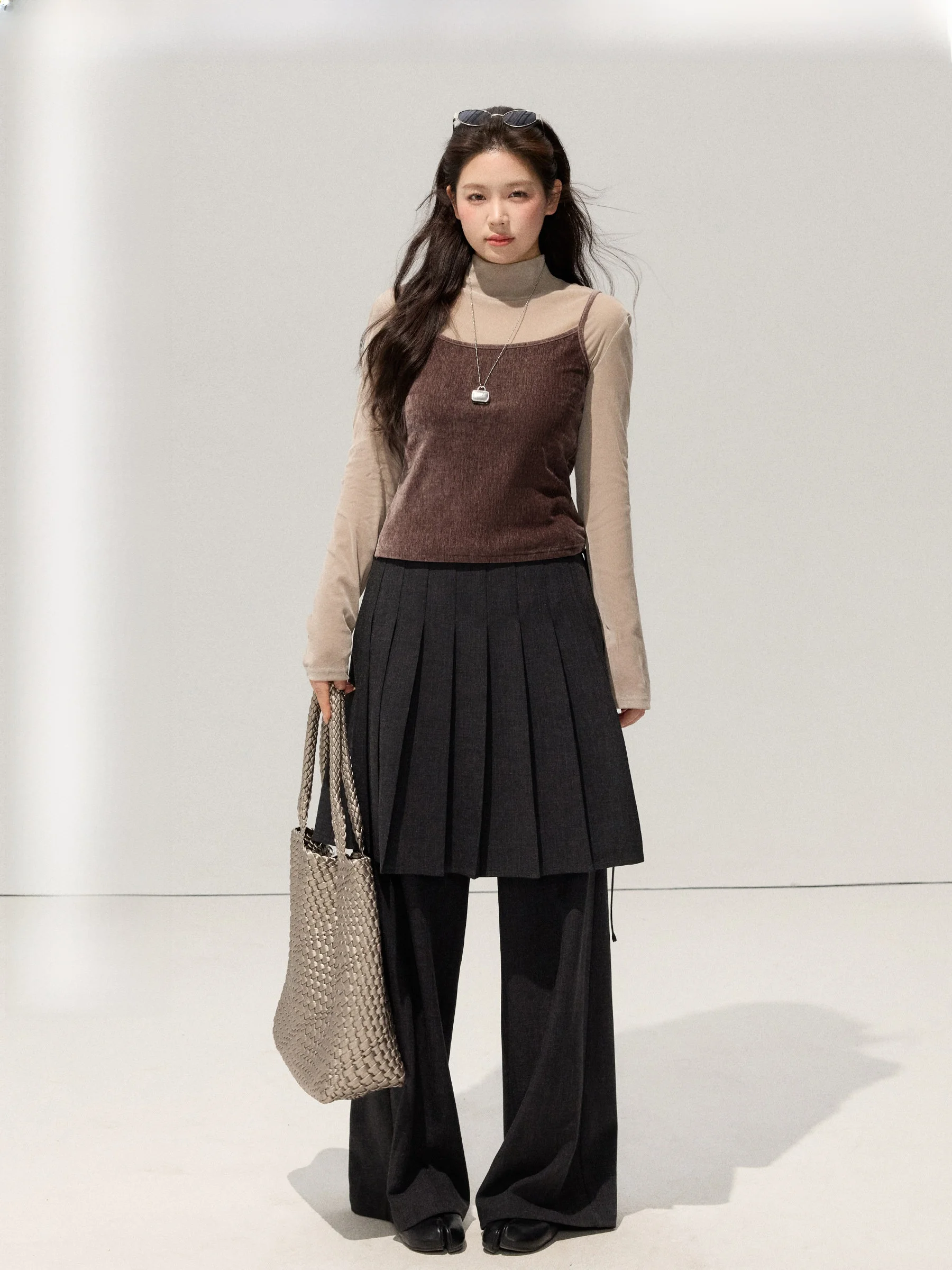 

plus Size Velvet Wrap Dr And High Waist Skirt Set for Plump Women Comfortable Fit Long Sve Spring Faion Ensemble