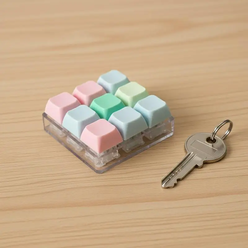 4/5/9 Keys Mechanical Keyboard Axis Tester Button Keycap Keychain Keyboard Keychain Toy Finger Keyboard Caps Toy