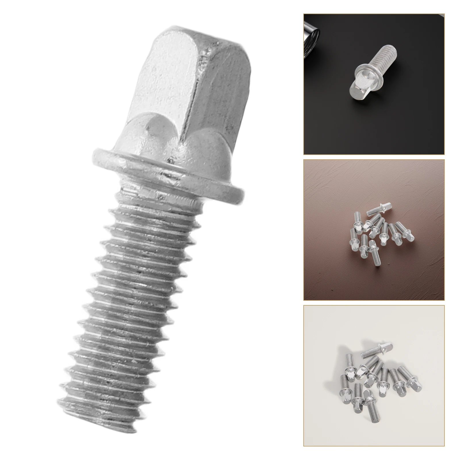 

10 Pcs Drum Screw Fittings Brake Tool Kit (10pcs) Percussion Screws Pull Stud Mounting Hardware Dial Tuner
