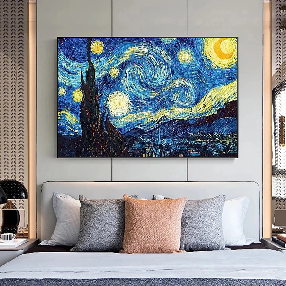 Van Gogh 5d Diamond Painting Kit Starry Night Full Diamond Mosaic Embroidery Kanagawa Wave Ukiyoe Famous Painting Home Decor