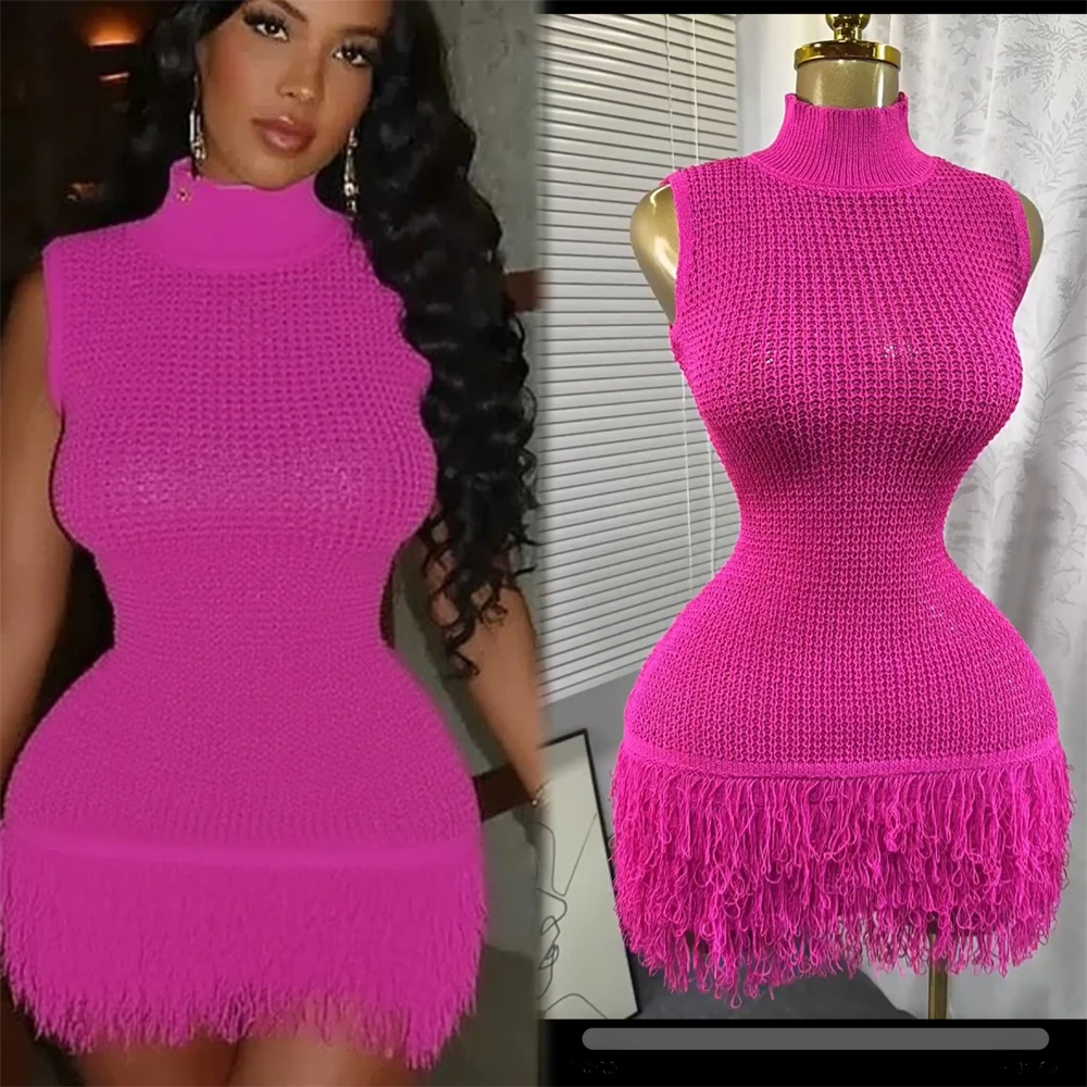 YuooMuoo 女性ドレス 2026 新しい夏 Y2K セクシーなラップヒップニットミニドレスレディースノースリーブボディコンパーティードレスストリートウェア