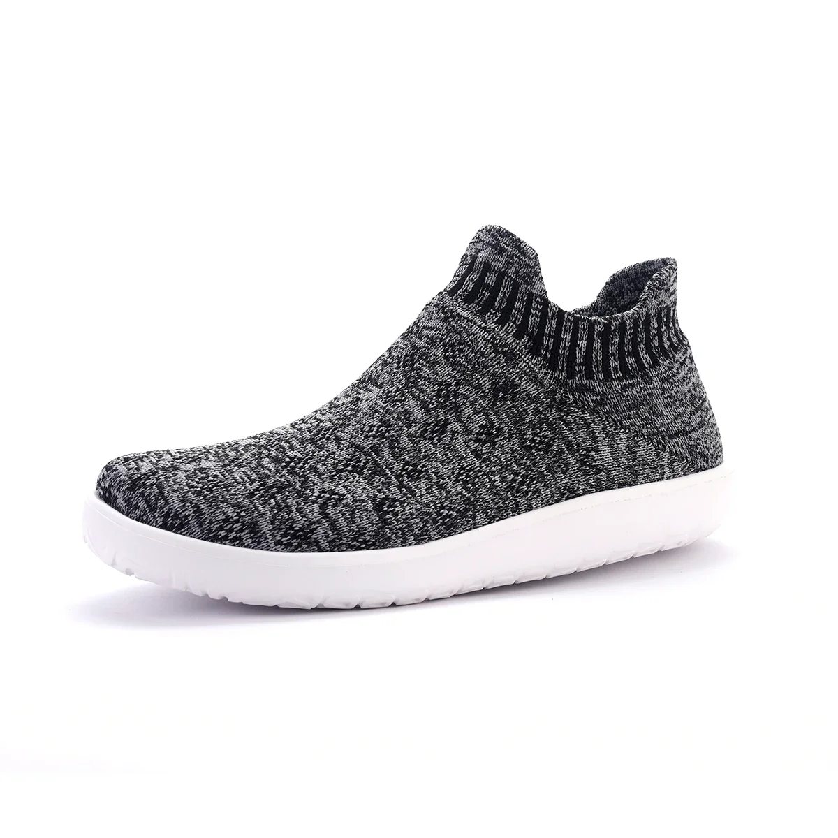 High Top Sneakers For Men Walking Shoes Knit Breathable Men's Running Shoes Comfortable Slip-on Sneakers Man Casual Sports Shoes