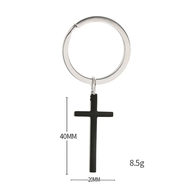 New Arrival Fashionable Stainless Steel Cross Keychain Pendant Keychain Blessing Keychain Car Keychain