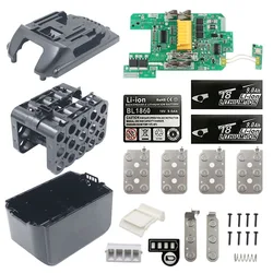 BL1890B Li-ion Battery Case PCB Charging Protection Circuit Board Shell Box BL1860-15 For Makita 18V 9.0Ah Sticker Label House