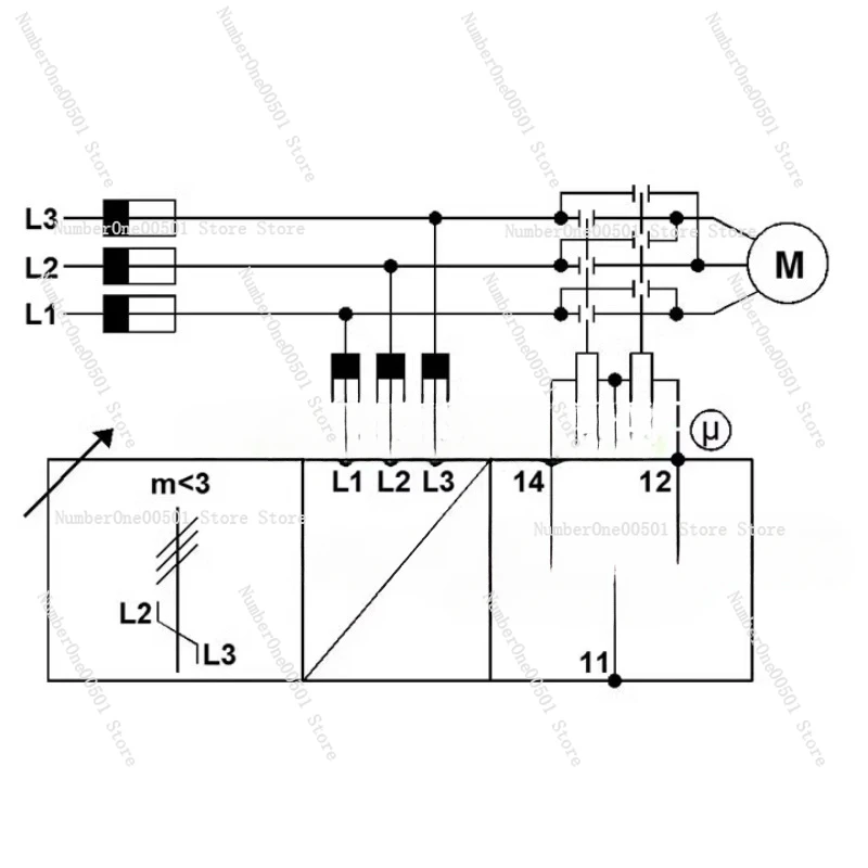 Three-phase power supply fault inversion correction controller DPA75CM44 phase sequence, automatic phase correction protector