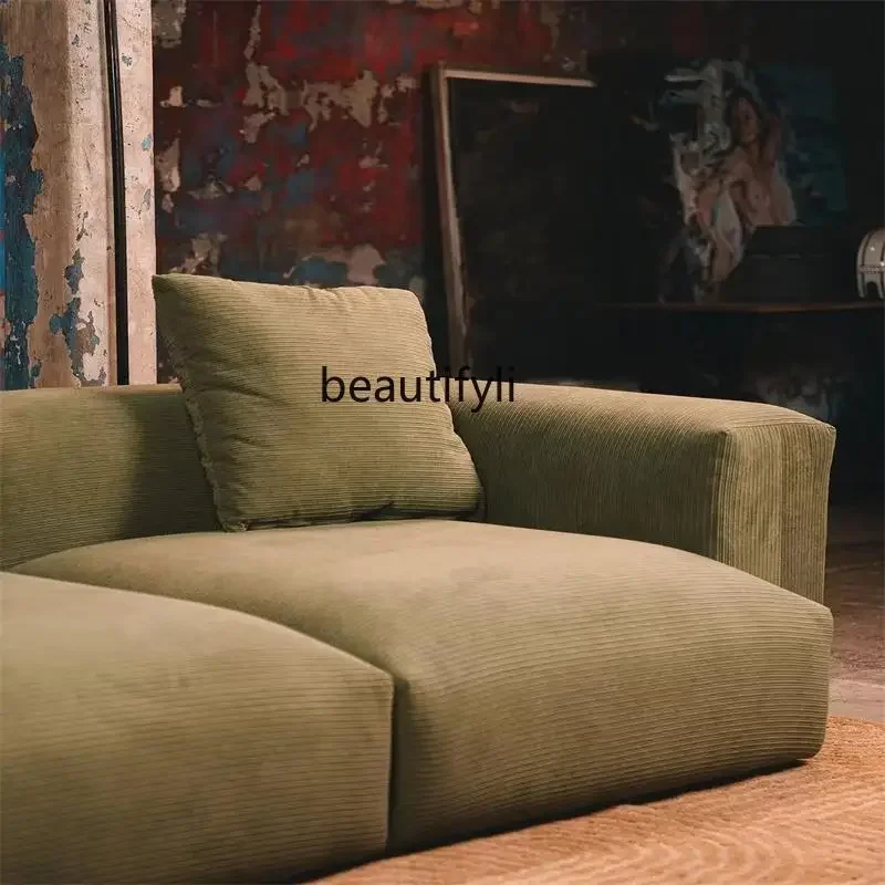 

Italian minimalist small apartment fabric sofa creative designer straight row module sofa02A
