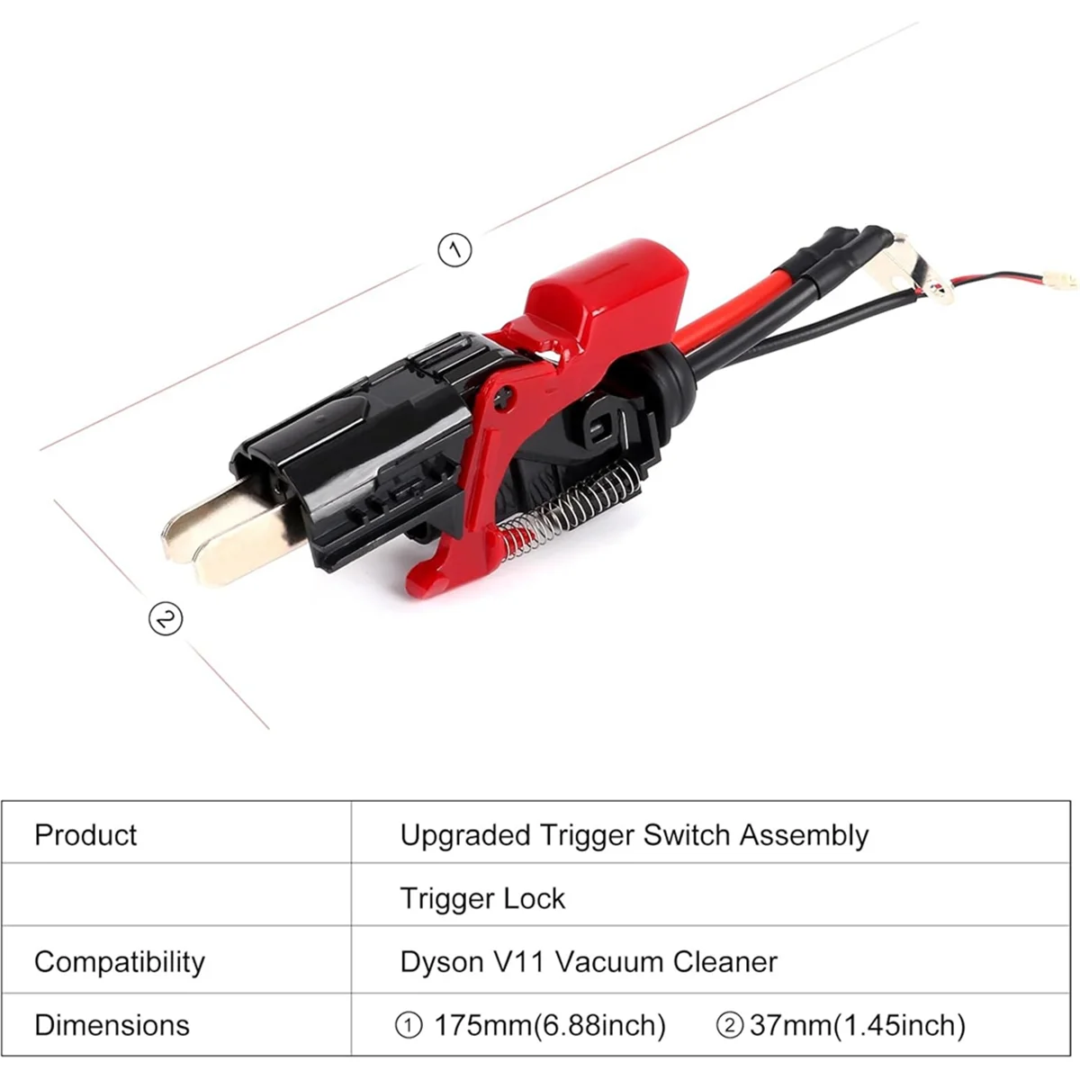 V11 SV14 진공 청소기 용 FZFZ 강력한 트리거 스위치 어셈블리, 업그레이드 된 전원 버튼 교체 부품